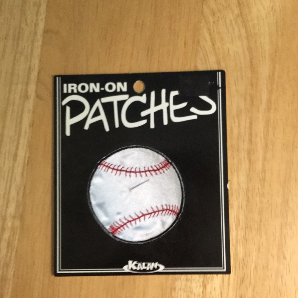 A patch to iron on a piece of merchandise.